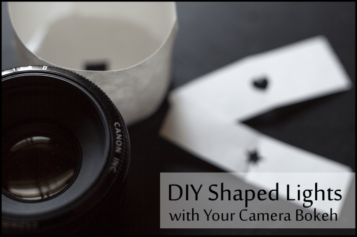 Erstellen Sie eine austauschbare Objektivtube, die die Form des Bokehs Ihrer Kamera ändert.