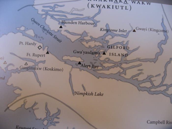Alert Bay Gilford Inselgebiet, wo Rupert das Schnitzen zum ersten Mal lernte