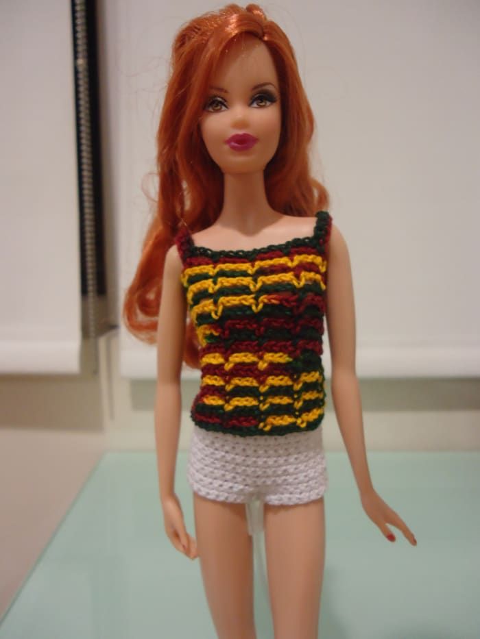 Barbie-Spitzen-ärmelloses-Top-frei-Häkeln-Muster