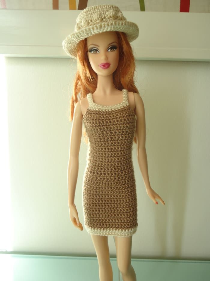 Vestido tubo Barbie marrón