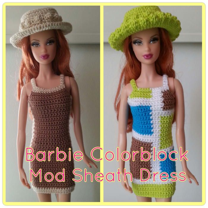 Robe fourreau Barbie Colorblock Mod (modèle de crochet gratuit)