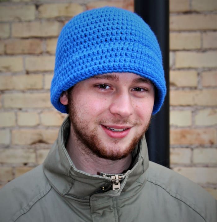супер-прост-модел на плетене на една кука-шапка