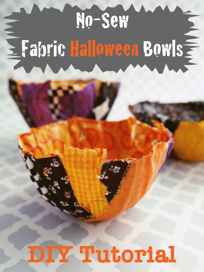 Divertidos y fáciles de hacer, estos cuencos de Halloween hechos con tela de bricolaje serán el éxito en cualquier fiesta.