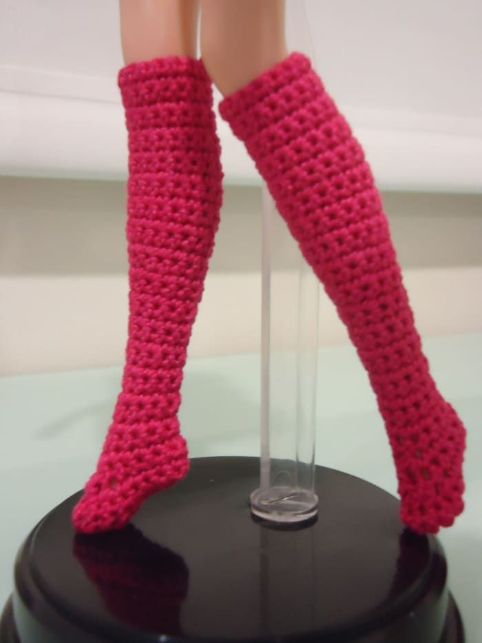 Barbie-calcetines-básicos-patrón-de-ganchillo-libre