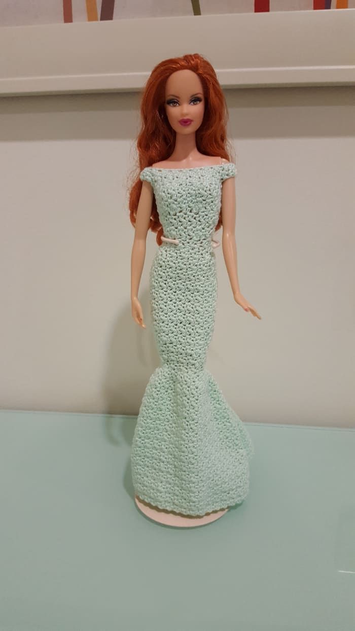 Barbie Off Shoulder Mermaid Gown