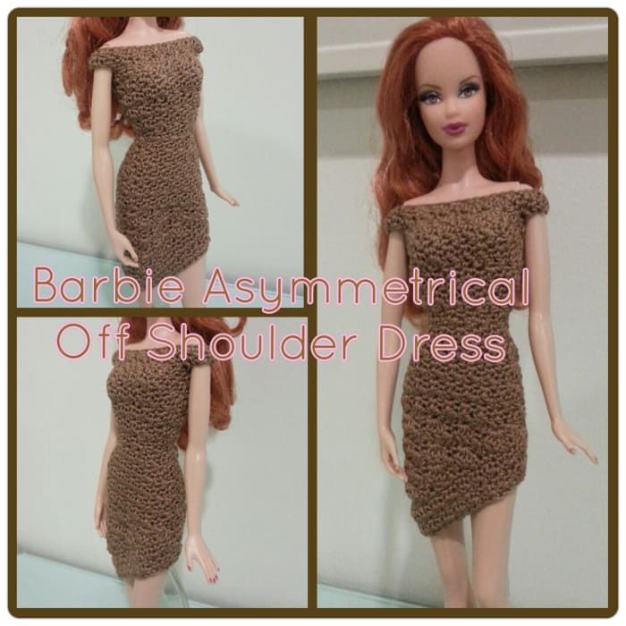 Barbie Asymmetrisches schulterfreies Kleid