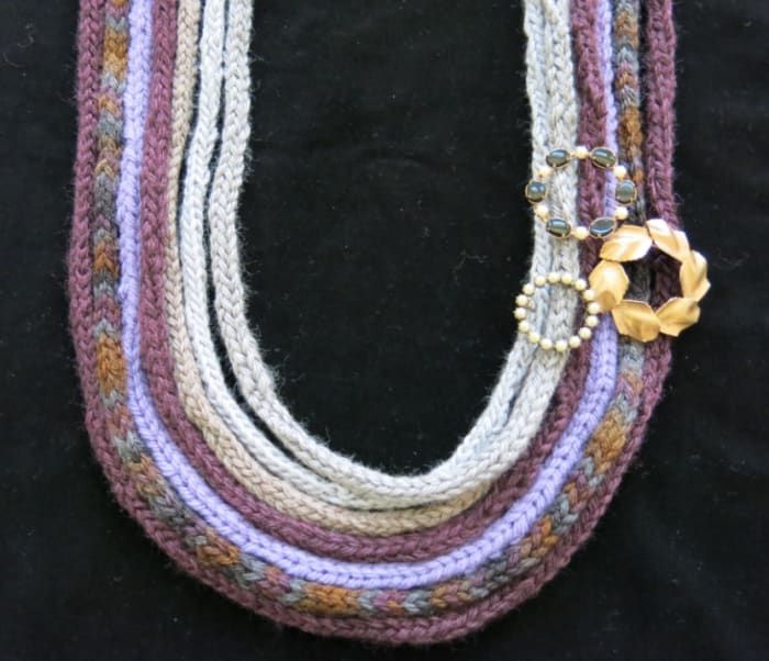 Free-Jewelry-Strickmuster-Chunky-I-Cord-Statement-Halskette