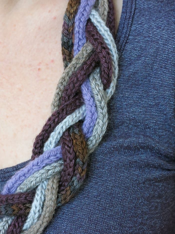 Free-Jewelry-Strickmuster-Chunky-I-Cord-Statement-Halskette