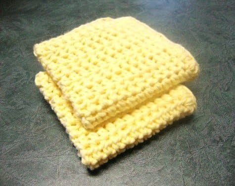 Cómo hacer un paño de cocina de ganchillo: patrón fácil usando medio crochet doble