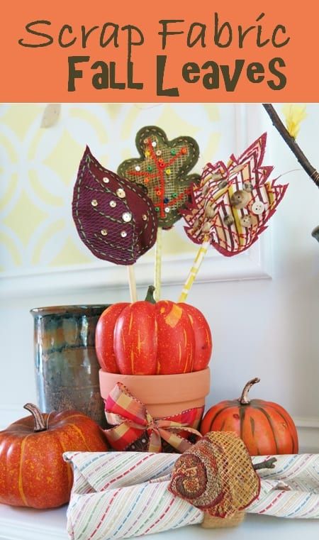 DIY Craft Tutorial: Schrott Stoff Herbst Herbstblätter, Tischdekoration und Serviettenringe