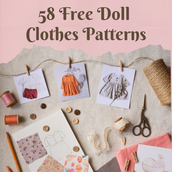 58 gratis patronen voor poppenkleding: alle maten